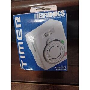 Brinks Security Mechanical Timer 42-1010 Indoor 1 On/Off Per Day New In Box